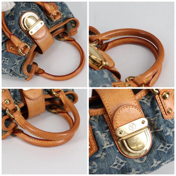 LOUIS VUITTON Monogram denim Preity Hand Bag Blue M95020 LV Auth 140355V - Picture 16 of 16